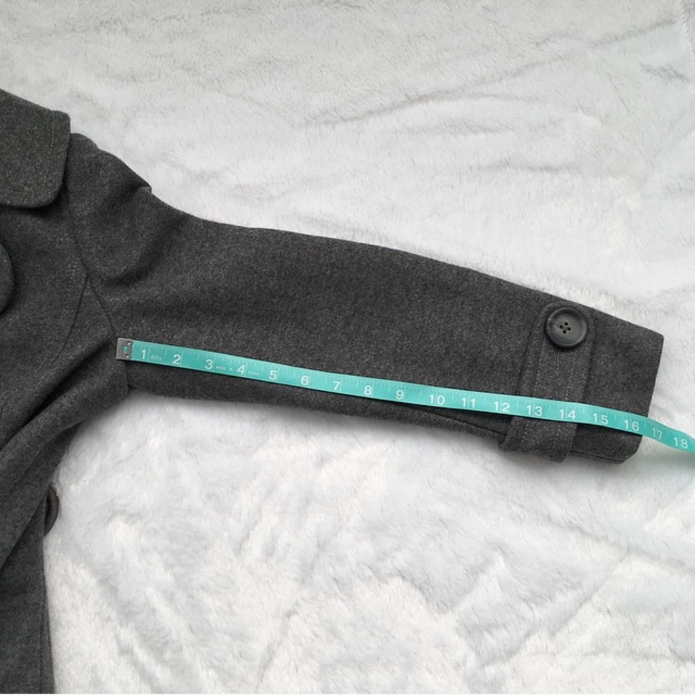 Like New Banana Republic Gray Pea Coat - Picture 5 of 8